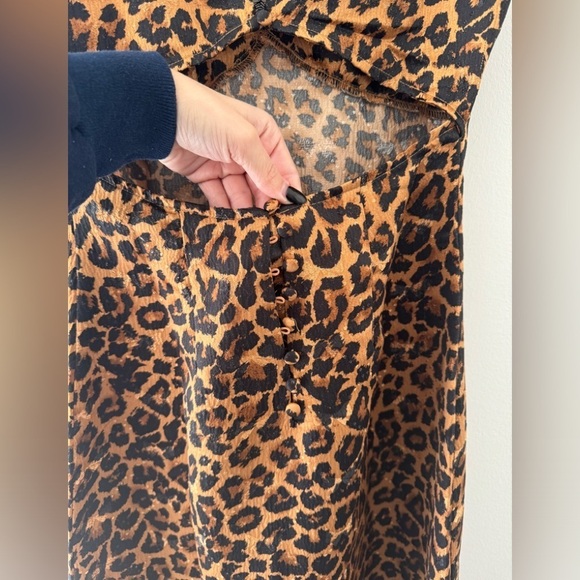 FREE PEOPLE NWT Foolish Heart Printed Midi Dress in Natural Combo XS - Picture 11 of 11